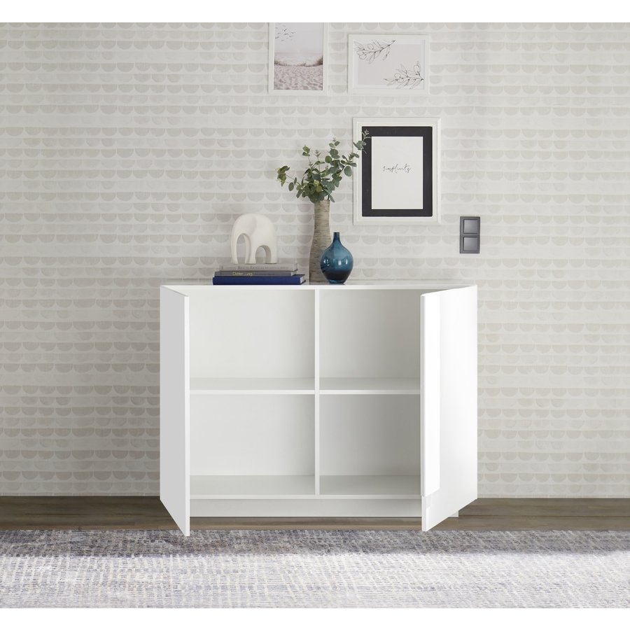 Jupiter Dressoir 2 Deurs Wit Hoogglans