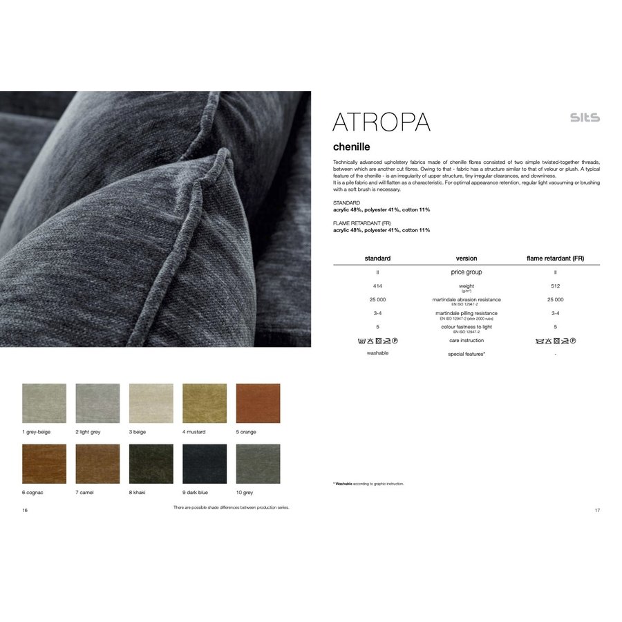 Sits Atropa Cognac Stof