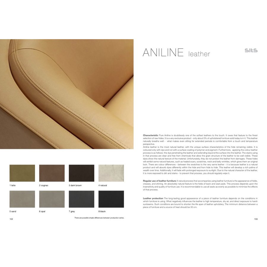 Sits Aniline Cognac Leer Sits Aniline Cognac Leer