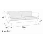 Teddy 2-Zits 180 cm Bank Teddy 2-Zits 180 cm Bank