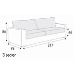 Sophia 3-Zits 217 cm Bank Sophia 3-Zits 217 cm Bank