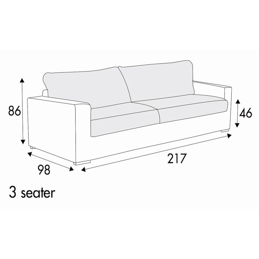 Sophia 3-Zits 217 cm Bank Sophia 3-Zits 217 cm Bank