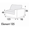 Sophia Armfauteuil 125 cm Links/Rechts