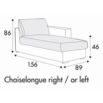 Sophia Chaiselongue 89 x 156 cm Rechts/Links