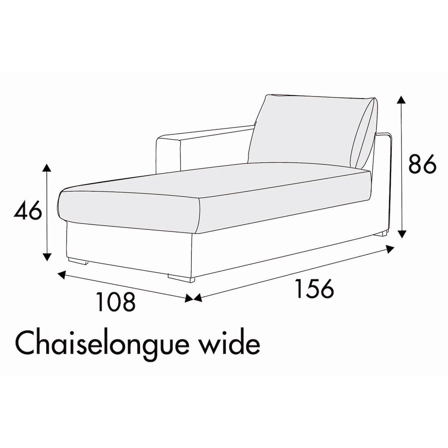 Sophia Chaiselongue 108 x 156 cm Rechts/Links