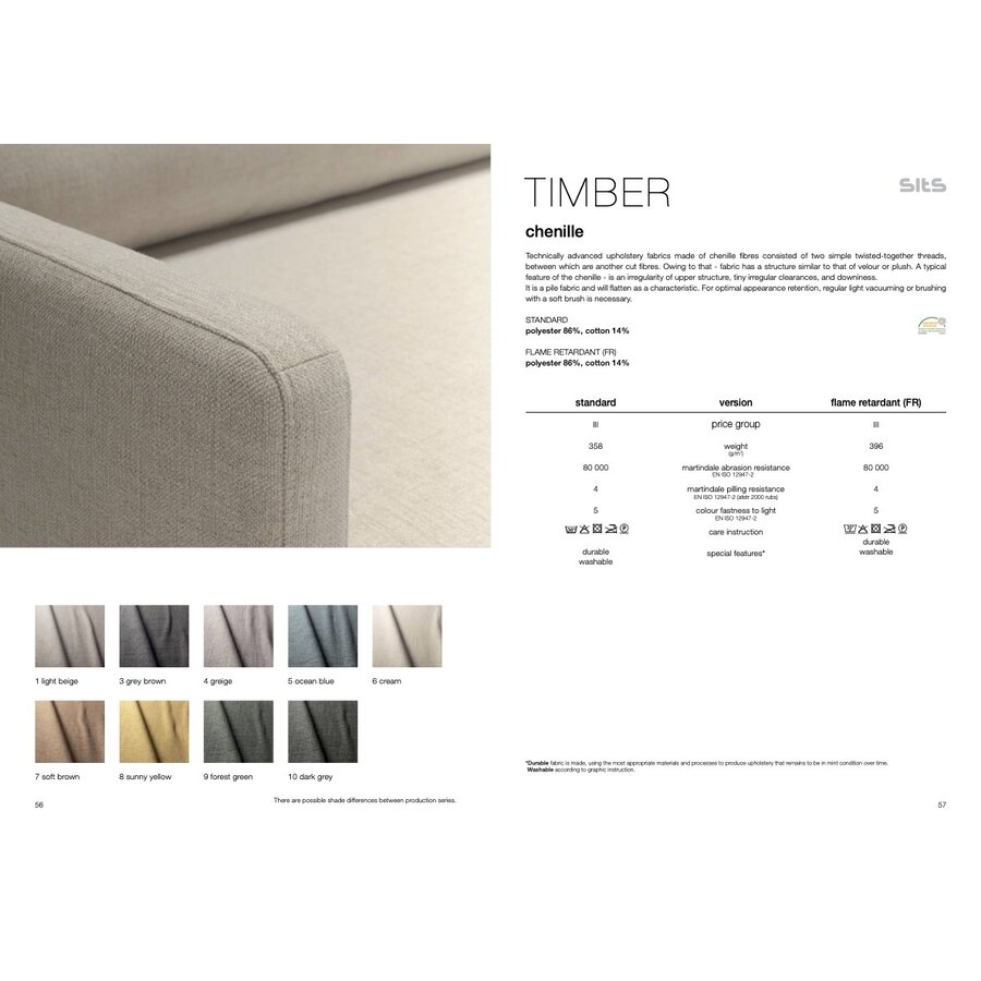 Sits Timber Creme Stof Sits Timber Creme Stof