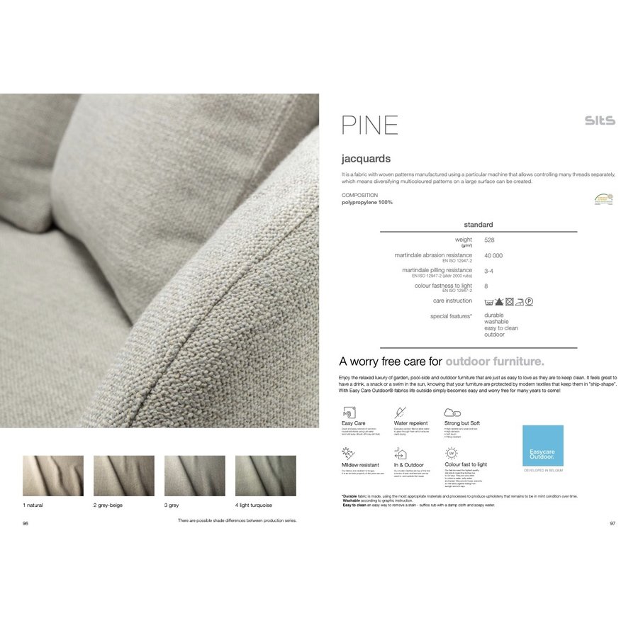 Sits Pine Natuur Stof Sits Pine Natuur Stof