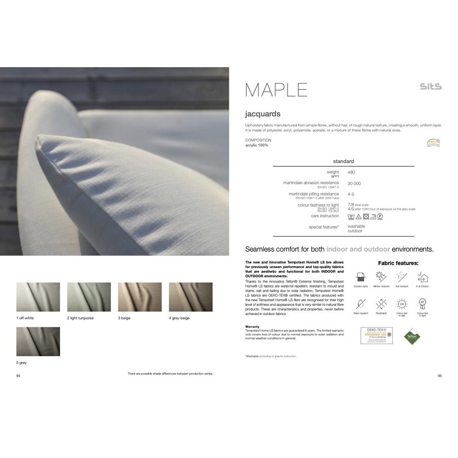 Sits Maple Exclusive Grijs Stof Sits Maple Exclusive Grijs Stof