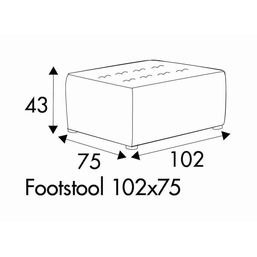 Cleo Voetenbank 102 x 75 cm Cleo Voetenbank 102 x 75 cm