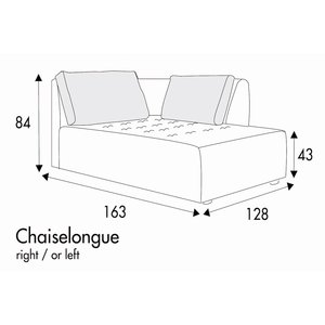 Cleo Chaiselongue 128 x 163 cm Rechts/Links