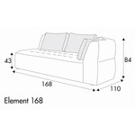 Cleo Bank 168 cm Rechts/Links Cleo Bank 168 cm Rechts/Links