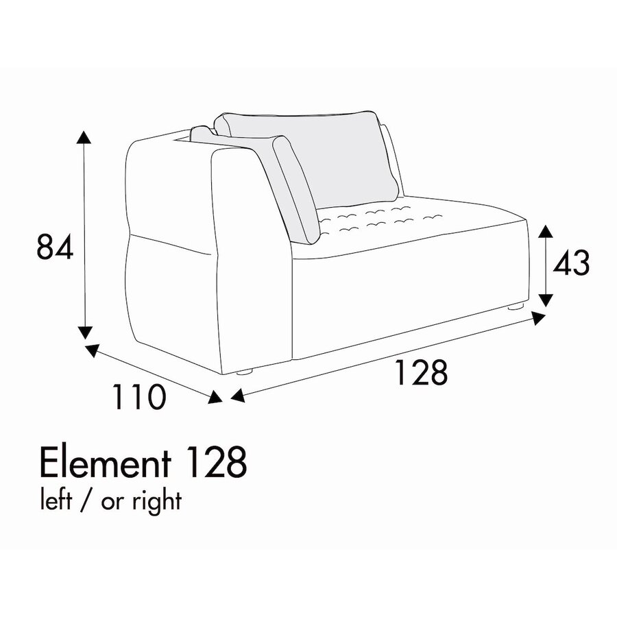 Cleo Bank 128 cm Rechts/Links Cleo Bank 128 cm Rechts/Links