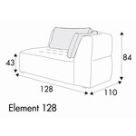 Cleo Bank 128 cm Rechts/Links Cleo Bank 128 cm Rechts/Links