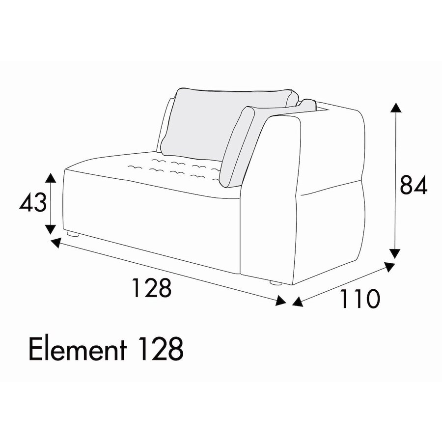 Cleo Bank 128 cm Rechts/Links Cleo Bank 128 cm Rechts/Links