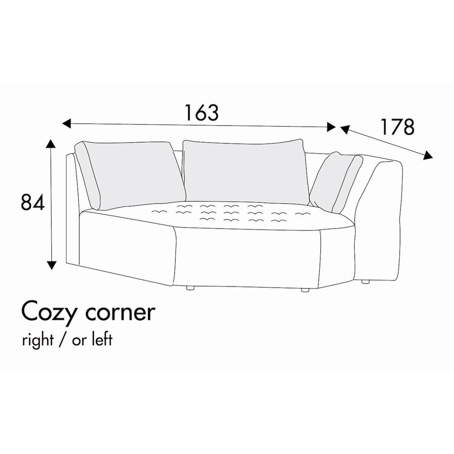 Cleo Cozy Hoek Links/Rechts Cleo Cozy Hoek Links/Rechts