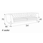 Valentin 4-Zits 241 cm Bank Valentin 4-Zits 241 cm Bank
