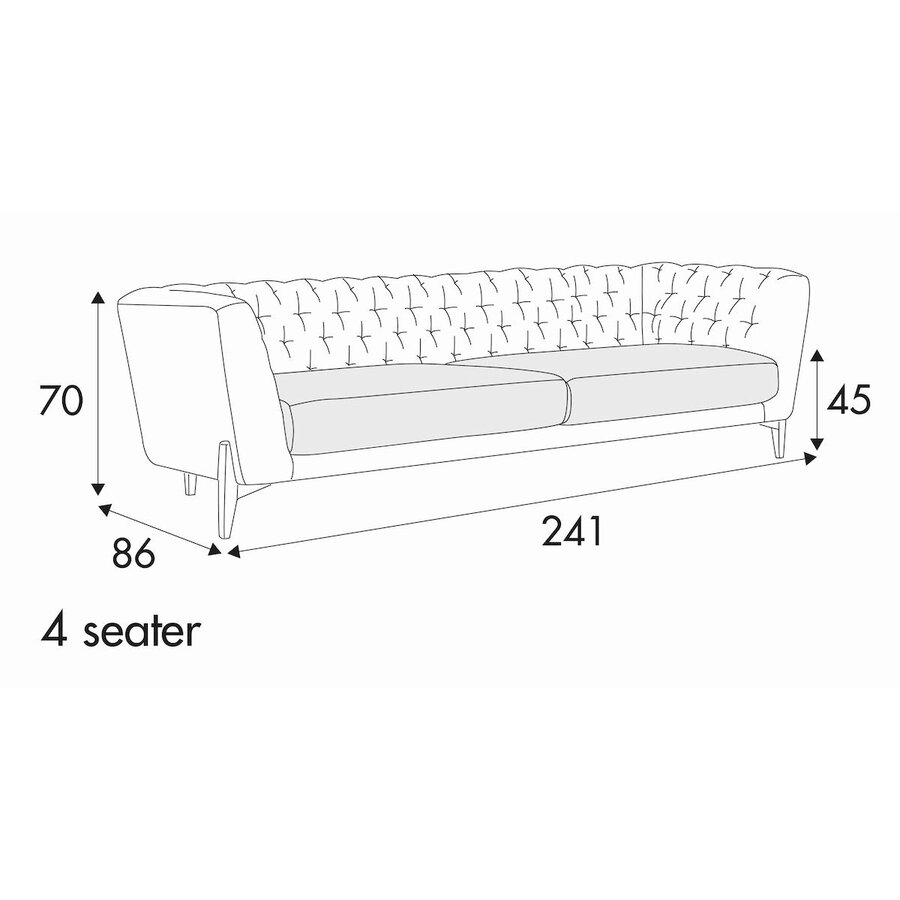 Valentin 4-Zits 241 cm Bank Valentin 4-Zits 241 cm Bank
