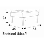 Valentin Voetenbank 55 x 45 cm Valentin Voetenbank 55 x 45 cm