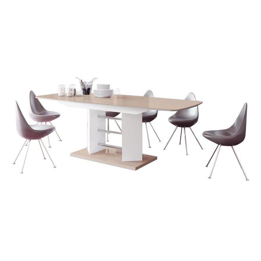 Linosa Three Eettafel Hooglans Cappuccino Linosa Three Eettafel Hooglans Cappuccino