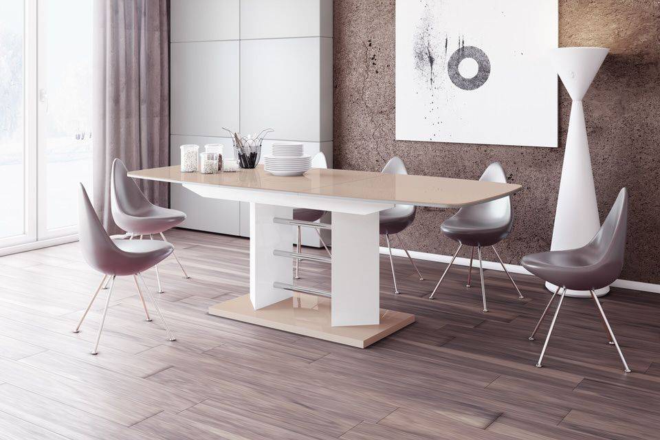 Hubertus Meble Linosa Three Eettafel Hooglans Cappuccino