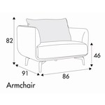Moa Fauteuil 86 cm Bank Moa Fauteuil 86 cm Bank