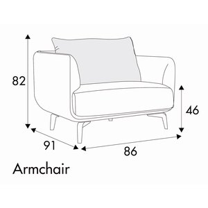 Moa Fauteuil 86 cm Bank