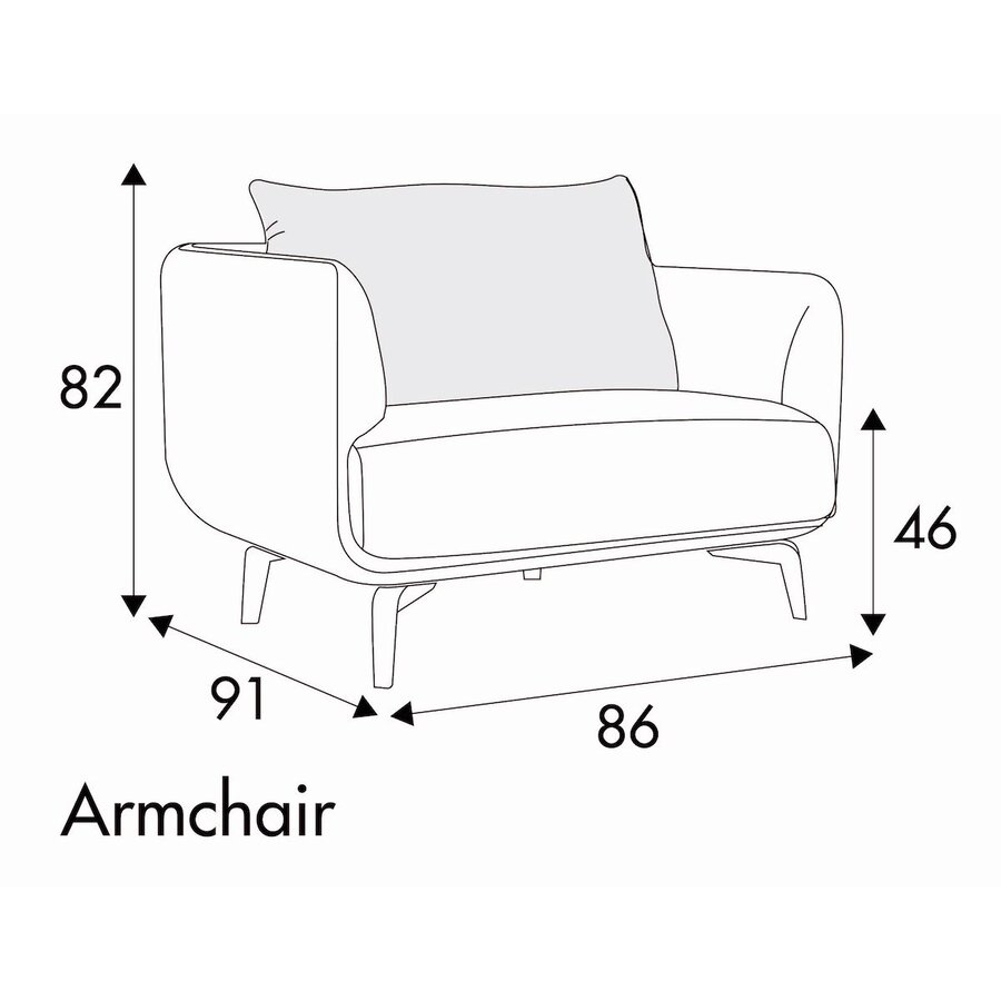 Moa Fauteuil 86 cm Bank Moa Fauteuil 86 cm Bank