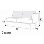 Moa 2-Zits 165 cm Links/Rechts Moa 2-Zits 165 cm Links/Rechts