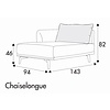 Moa Chaiselongue 94 x 143 cm Rechts/Links