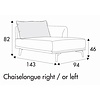 Moa Chaiselongue 94 x 143 cm Rechts/Links