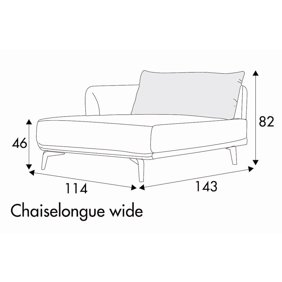 Moa Chaiselongue 114 x 143 cm Rechts/Links