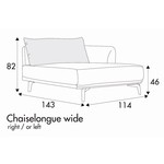 Moa Chaiselongue 114 x 143 cm Rechts/Links