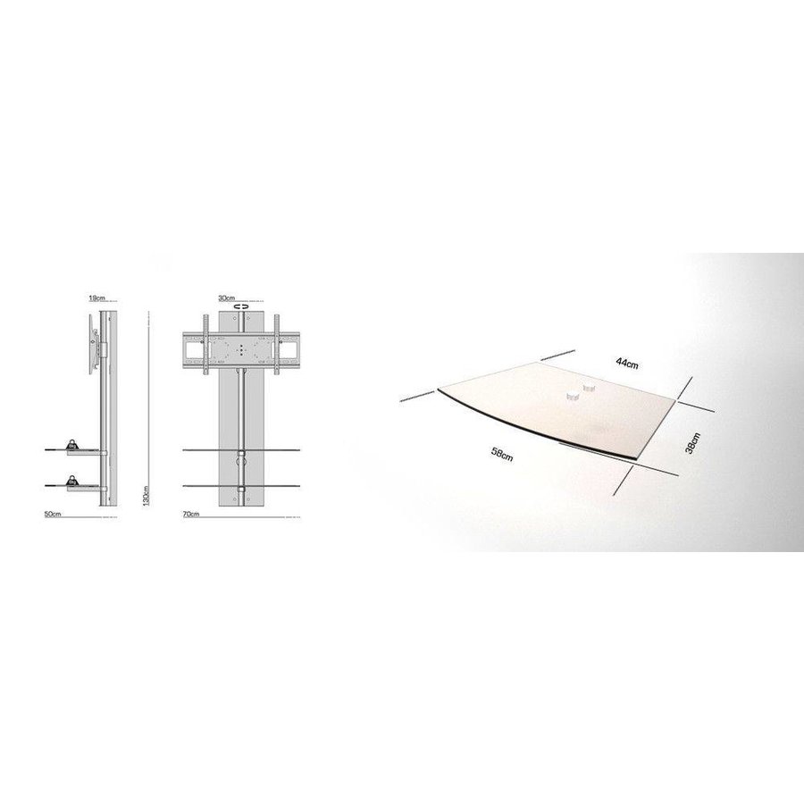 Cinetron TV wandmeubel Wit Cinetron TV wandmeubel Wit