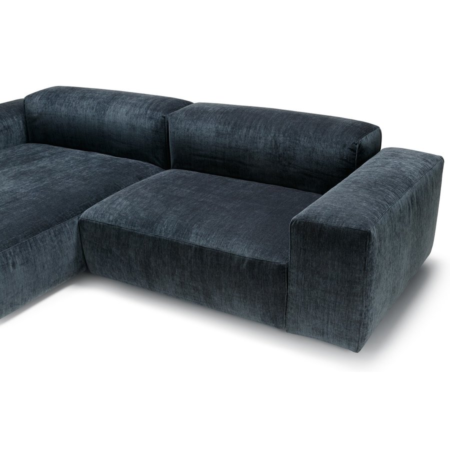 Edda Chaise Longue + 2-Zits Bank Donkerblauw Edda Chaise Longue + 2-Zits Bank Donkerblauw