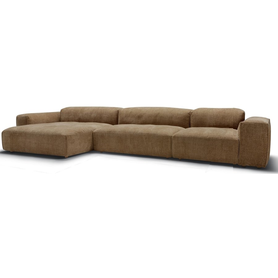 Edda 3-Zits Bank + Chaise Longue Bruin Edda 3-Zits Bank + Chaise Longue Bruin