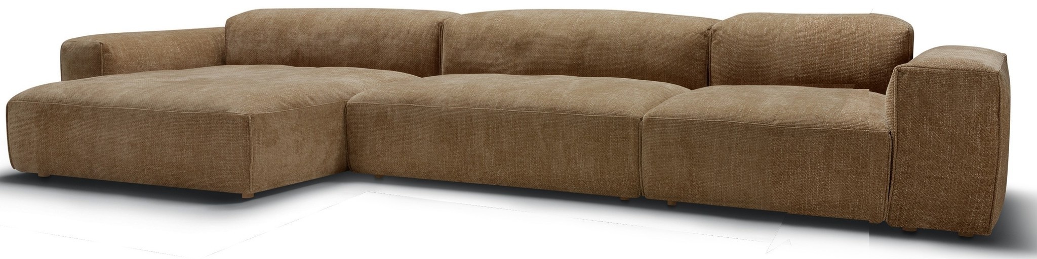 Edda 3-Zits Bank + Chaise Longue Bruin