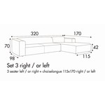 Milano Set 3 Rechts/Links Milano Set 3 Rechts/Links