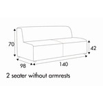 Milano 2-Zits 140 cm