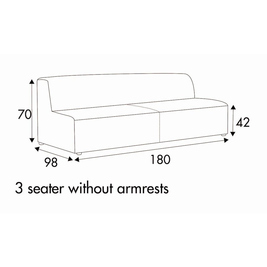 Milano 3-Zits 180 cm