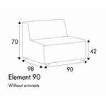 Milano 1-Zits 90 cm Milano 1-Zits 90 cm