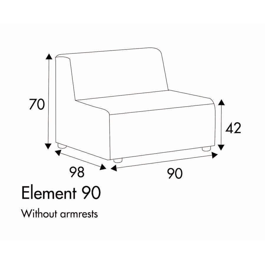 Milano 1-Zits 90 cm Milano 1-Zits 90 cm