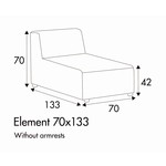 Milano Chaise Longue 70 x 133 cm Milano Chaise Longue 70 x 133 cm