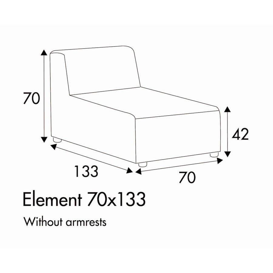 Milano Chaise Longue 70 x 133 cm Milano Chaise Longue 70 x 133 cm