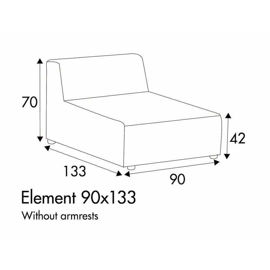 Milano Chaise Longue 90 x 133 cm Milano Chaise Longue 90 x 133 cm