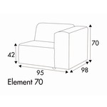Milano 1-Zits 95 cm Links/Rechts Milano 1-Zits 95 cm Links/Rechts