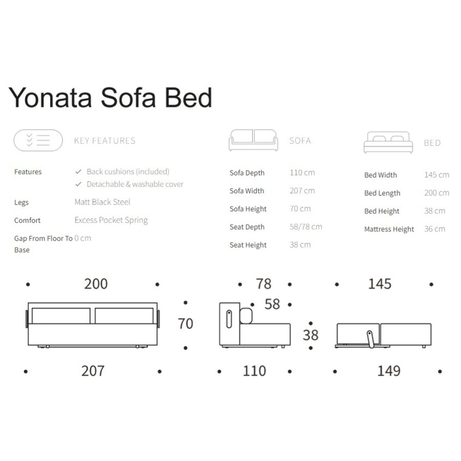 Yonata Slaapbank Beige Yonata Slaapbank Beige