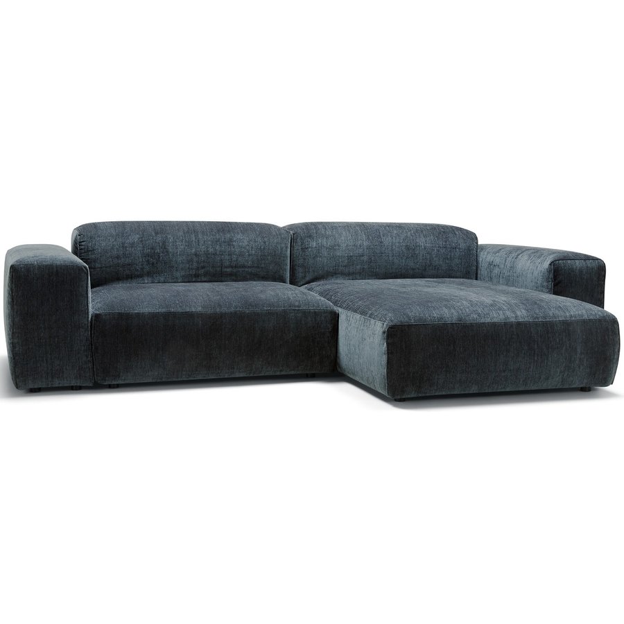 Edda Chaise Longue + 2-Zits Bank Donkerblauw Edda Chaise Longue + 2-Zits Bank Donkerblauw