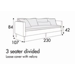 Lill 3-Zits 230 cm Bank Lill 3-Zits 230 cm Bank