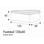 Lill Voetenbank 135 x 60 cm Met Hoes Lill Voetenbank 135 x 60 cm Met Hoes