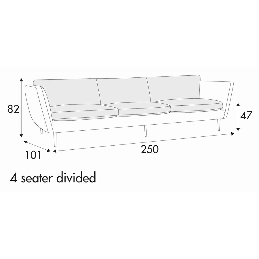 Teddy 4-Zits 250 cm Bankstel Teddy 4-Zits 250 cm Bankstel